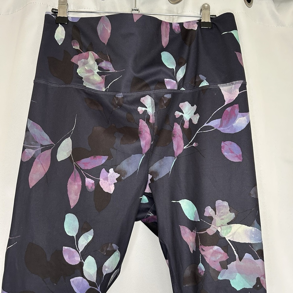 All In Motion 4XL Women's Contour Power Waist High-Rise Leggings 26" Floral Navy - Picture 4 of 5